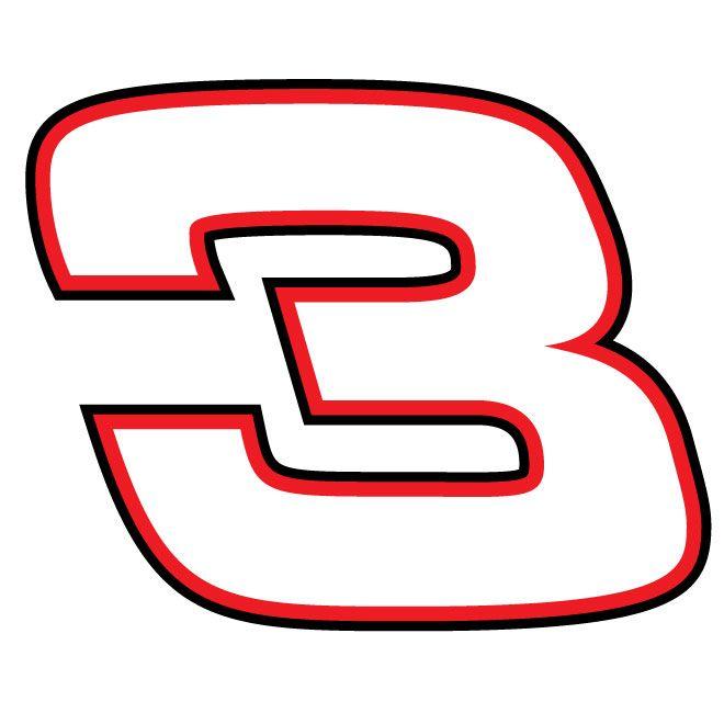 NASCAR Car Number Logo - DALE EARNHARDT VECTOR NUMBER