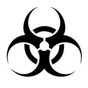 Hazard Logo - Poison Hazard Danger Symbol Logo Vinyl Sticker Car Decal