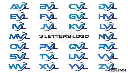 What Company Uses for the Letters and AVL Logo - 3 letters modern generic swoosh logo AVL, BVL, CVL, DVL, EVL, FVL ...