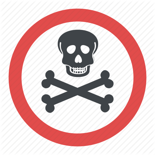 Poison Logo - Hazard symbol, poison symbol, skull and crossbones, toxic symbol