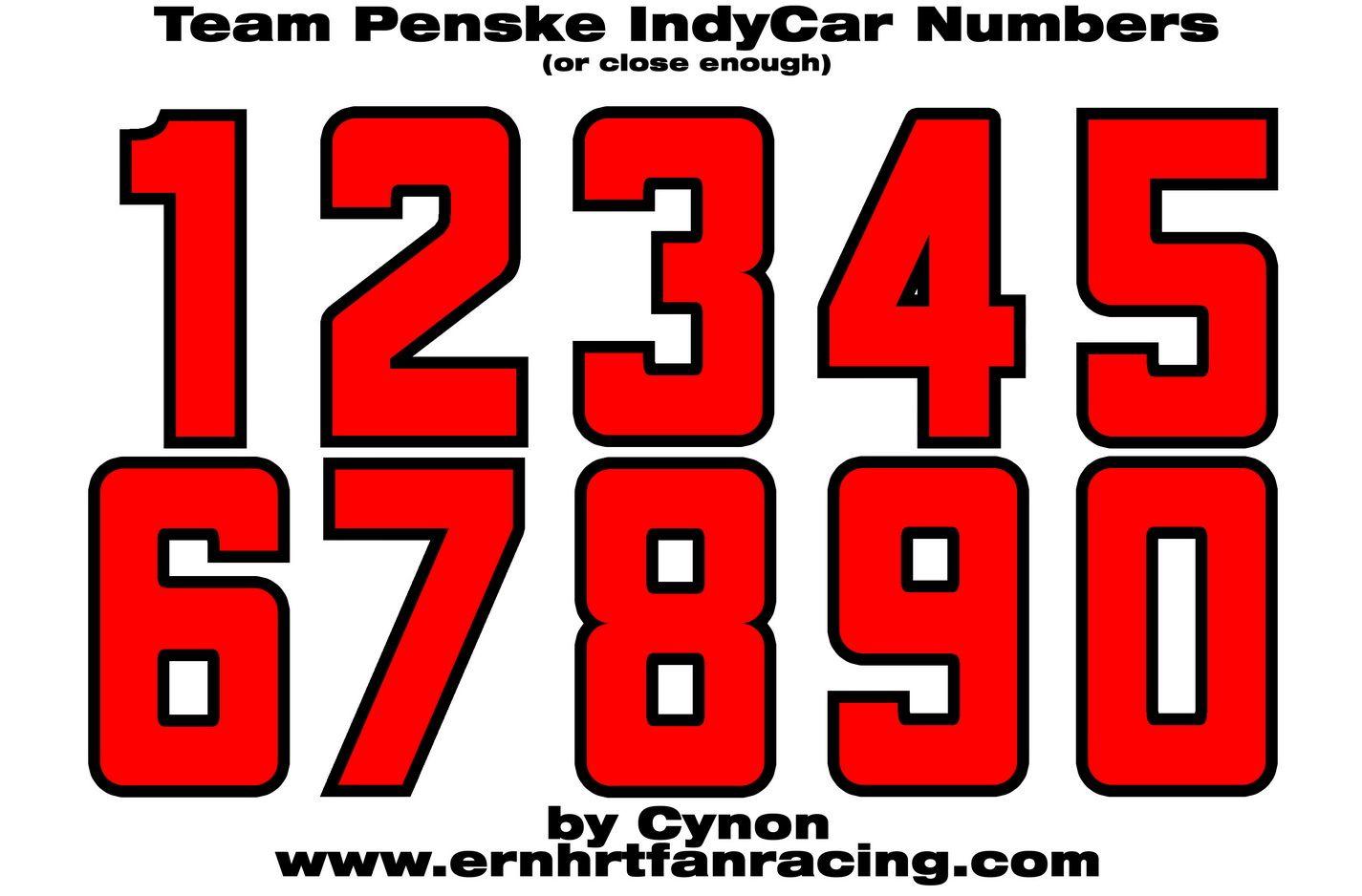 NASCAR Car Number Logo - Numbers & logos