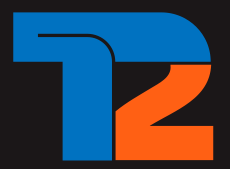 T2 Logo - T2 Logo Colour on Black – The Athletic Edge