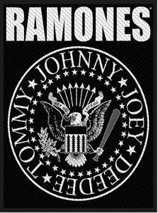 Ramones Logo - RAMONES Logo & Seal Woven Sew On Patch Rock Official Merchandise | eBay