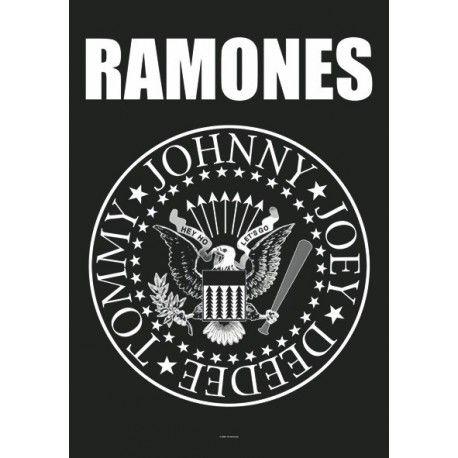 Ramones Logo - Flag Ramones logo joey johnny dee dee tommy in punkshop MusikMachine