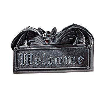 Vampire Bat Logo - Welcome Sign - Vampire Bat Welcome Wall Sculpture - Bat Figure ...