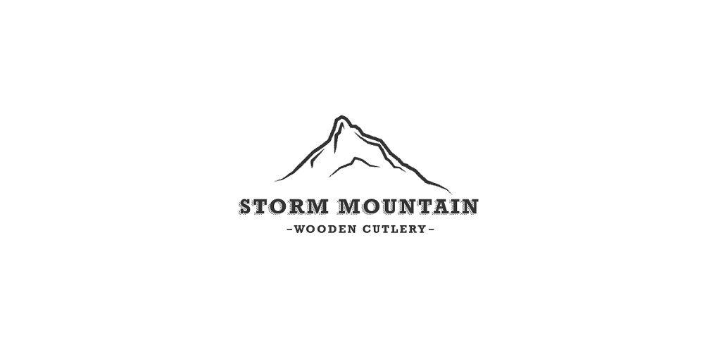 Storm Mountain Logo - Storm Mountain Wooden Cutlery - Charles Mertens