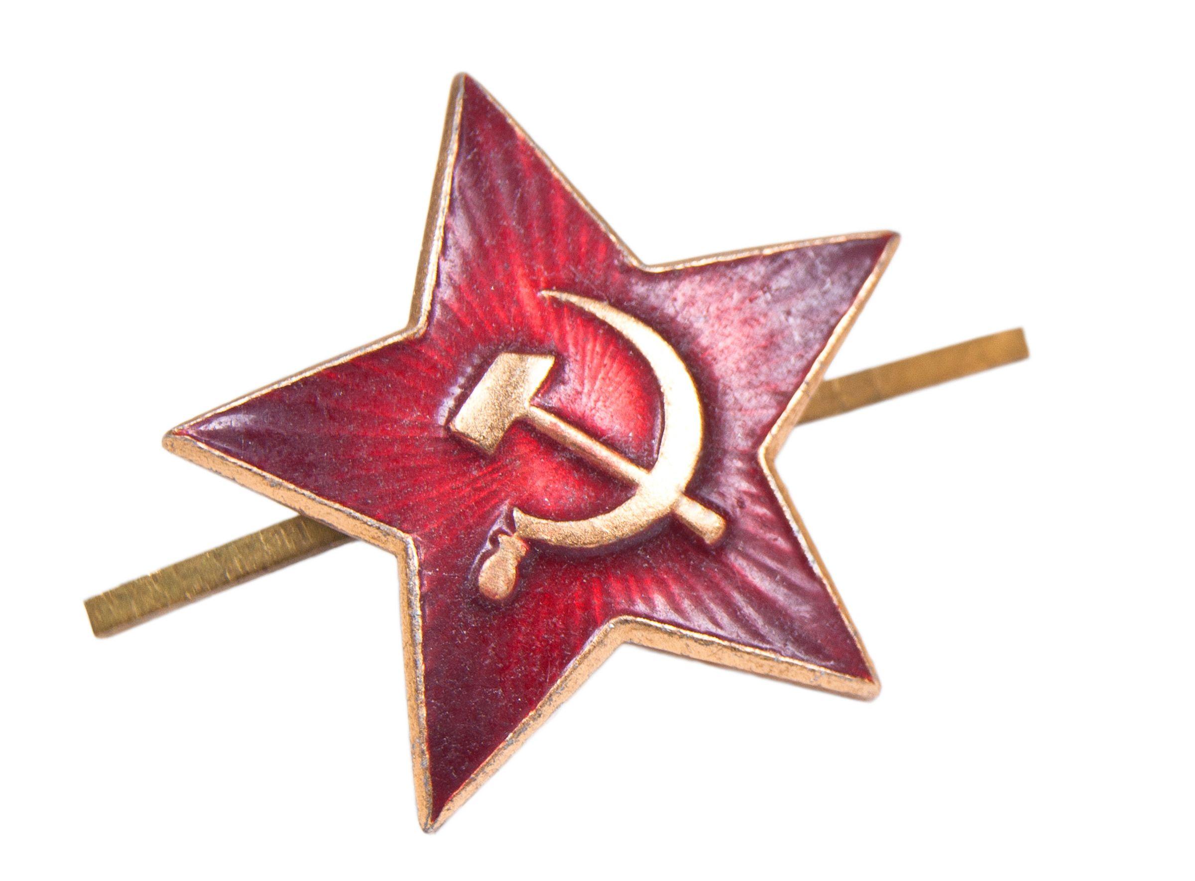 Red Army Star Logo - M1936 star cockade for officer caps. Soviet union \ Red