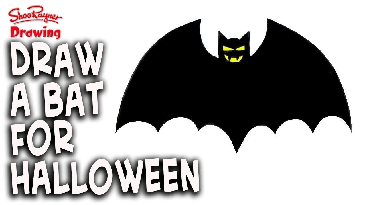 Vampire Bat Logo - How to draw a halloween Vampire Bat - Easy Step by step - YouTube