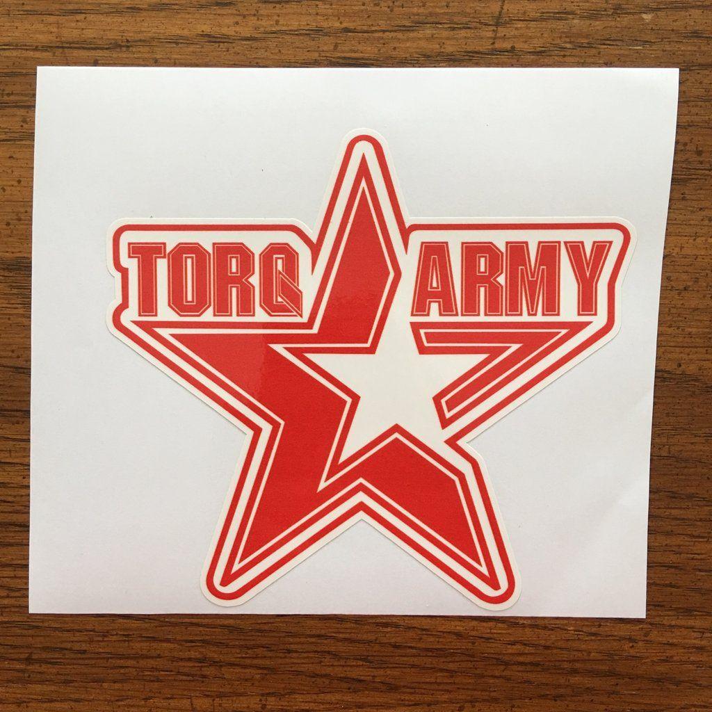 Red Army Star Logo - STICKER - RED/WHITE Star Logo - 6x6 “ Inches – TORQ ARMY