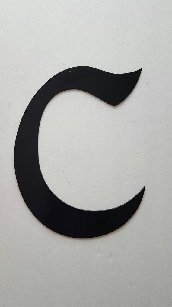 What Company Uses for the Letters and AVL Logo - Letter C Metal Home Decor. Painted Black. Home or Office