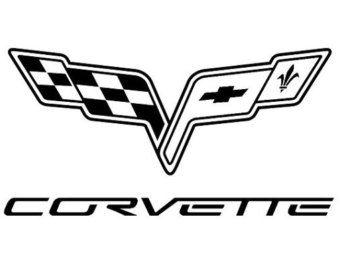 Corvette Logo - Blue corvette logo | Etsy