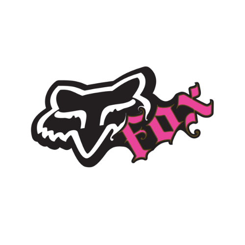 pink fox racing logo bow