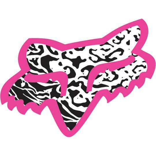 pink fox racing logo bow