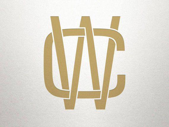 Initial Logo - Initial Logo Design CW WC Initial Logo Digital | Etsy