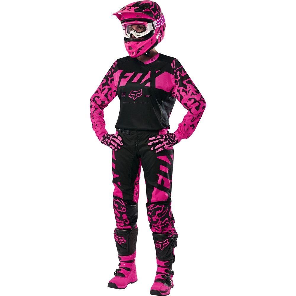 Pink Fox Racing Logo - Fox Racing 2016 Womens 180 Jersey and Pant Package - Black/Pink ...