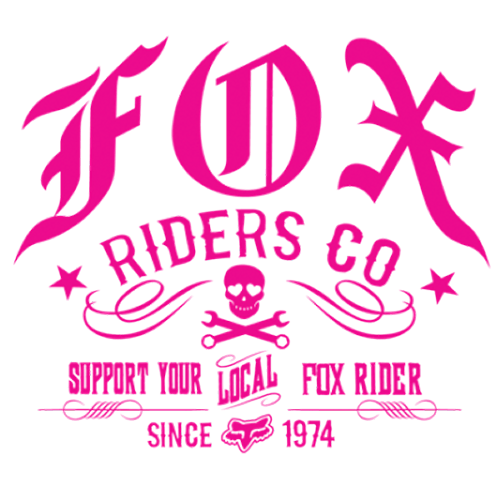 Pink Fox Racing Logo - $2.50 Fox Racing Retro Rider Sticker Decal