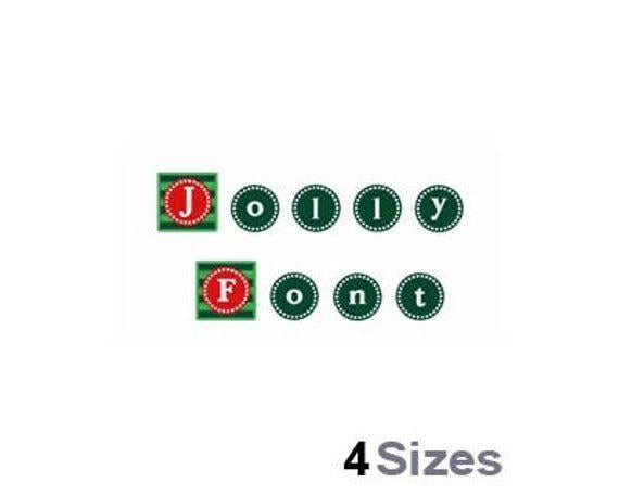 What Company Uses for the Letters and AVL Logo - Jolly Font Machine Embroidery Font 4 Sizes Lettering