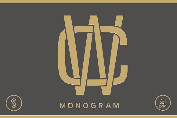 CW Logo - CW Monogram WC Monogram Logo Templates Creative Market