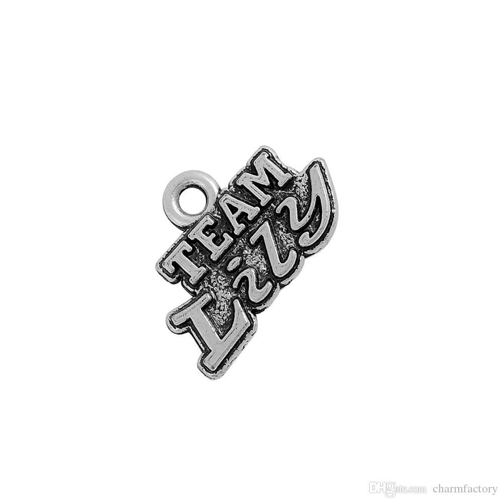 What Company Uses for the Letters and AVL Logo - 2019 Fishhook Message Team Lily Charm For Jewelry Making Brithday ...