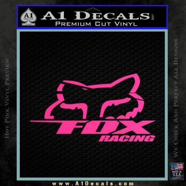 Pink Fox Racing Logo - Fox Racing Decal Sticker D1 » A1 Decals