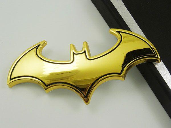 Batman Gold Logo - Gold BATMAN 3D Metal Auto Car Bike Logo Styling Badge Emblem Decal