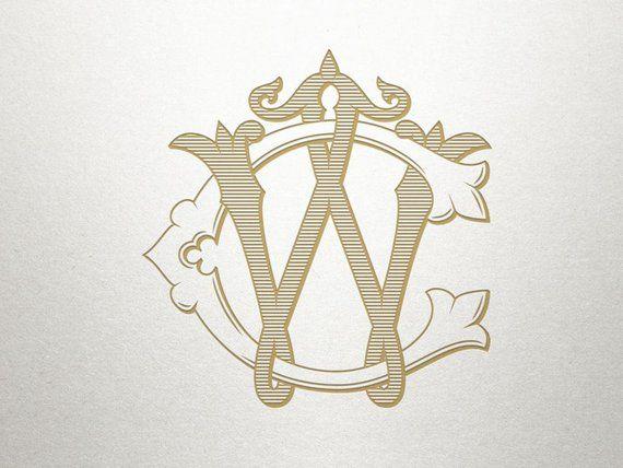 CW Logo - Wedding Monogram Logo CW WC Monogram Logo Digital