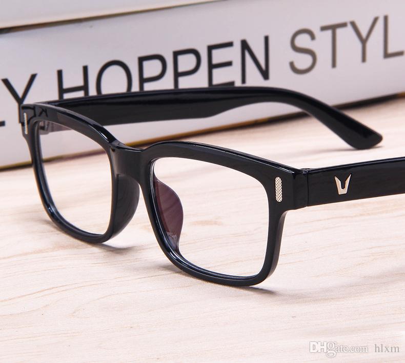 Eyeglasses Logo - 2016 V-Shaped Logo eye glasses frames for women korean glasses frames Men  Spectacle Optical Frame brand eyeglasses prescription eyewear