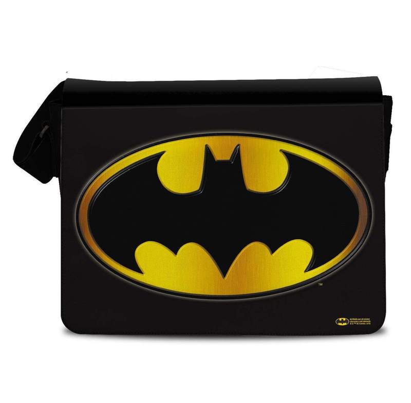 Batman Gold Logo - Batman Gold Logo Messenger Bag | 8Ball T Shirts