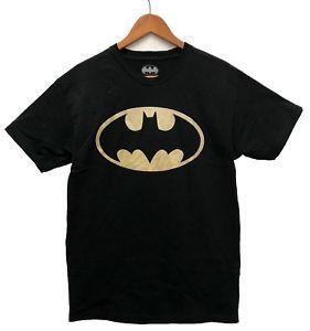 Batman Gold Logo - DC Comics Men's Batman Official Gold Logo Graphic Licensed T Shirt