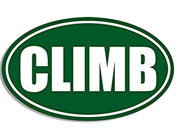 What Has a Green Oval Logo - American Vinyl Green Oval CLIMB Sticker (rock climbing climber ...