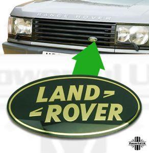 Car Green Oval Logo - RangeRover P38 GREEN oval front grille LAND ROVER oval badge decal