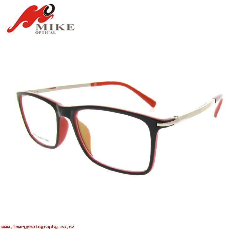 Frame Optic Logo - Modern design style New dual color spectacle frames, black red