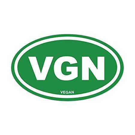 Car Green Oval Logo - CafePress - VGN Vegan Green Euro Oval Sticker - Oval Bumper Sticker ...
