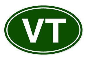 Car Green Oval Logo - Vermont VT State Green Oval car window bumper sticker decal 5