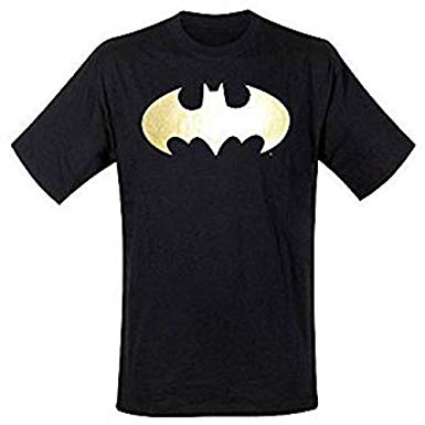 Batman Gold Logo - Batman Logo Mens T Shirt (S): Amazon.co.uk: Clothing