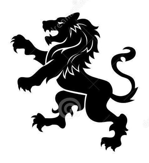 Standing Lion Logo - Stylized Lion, Standing, for Coat of Arms or Heraldic Logo | Coat of ...
