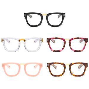 Frame Optic Logo - Retro Womens Clear Lens Glasses Square Eyeglasses Thick Frame