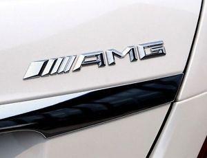 New AMG Logo - New AMG Emblem Badge 3D Rear Silver Decal Sticker Logo For Mercedes