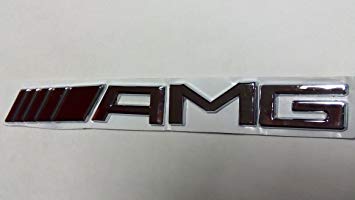 New AMG Logo - Mercedes Benz AMG Logo Chrome Emblem Badge Sticker New Text: Amazon ...