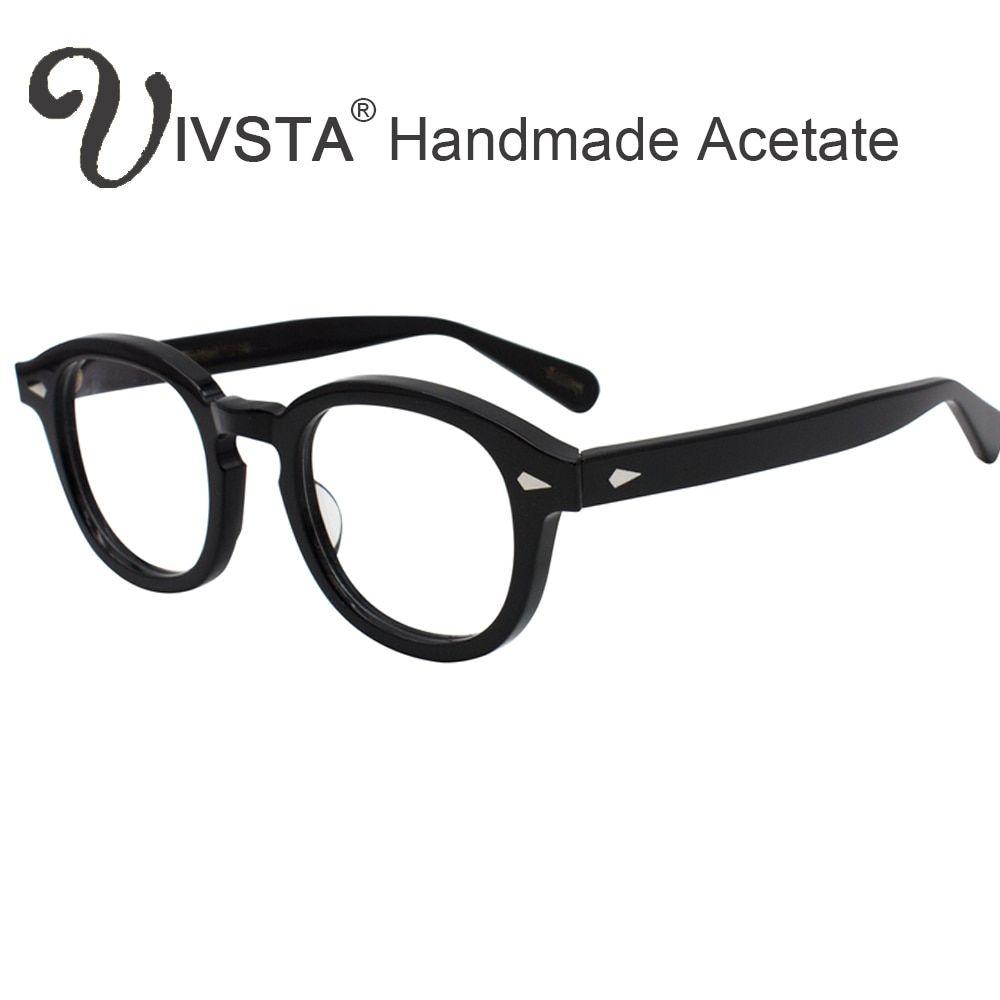 Frame Optic Logo - IVSTA with Logo Handmade Acetate Frame Women Johnny Depp Glasses Men ...