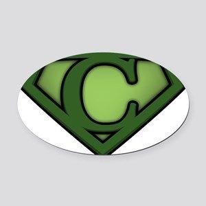 Car Green Oval Logo - Letter C Car Magnets