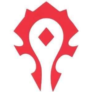 Red World Logo - World Of Warcraft Horde Symbol Vinyl Decal Sticker. RED