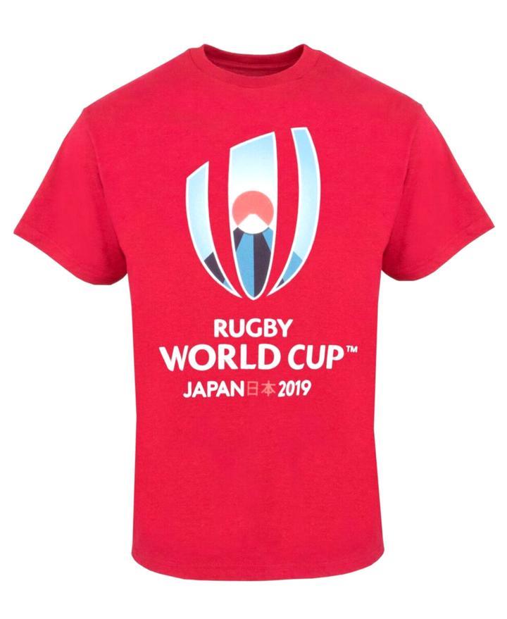 Red World Logo - Rugby World Cup 2019 Mens Large Logo T Shirt