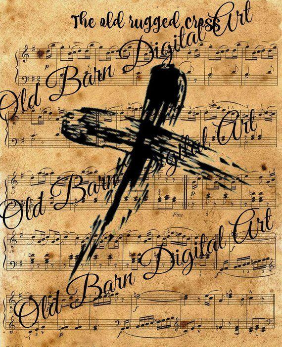 Rugged Cross Logo - Primitive Digital Art- The Old Rugged Cross - Song Page - Jar Candle ...