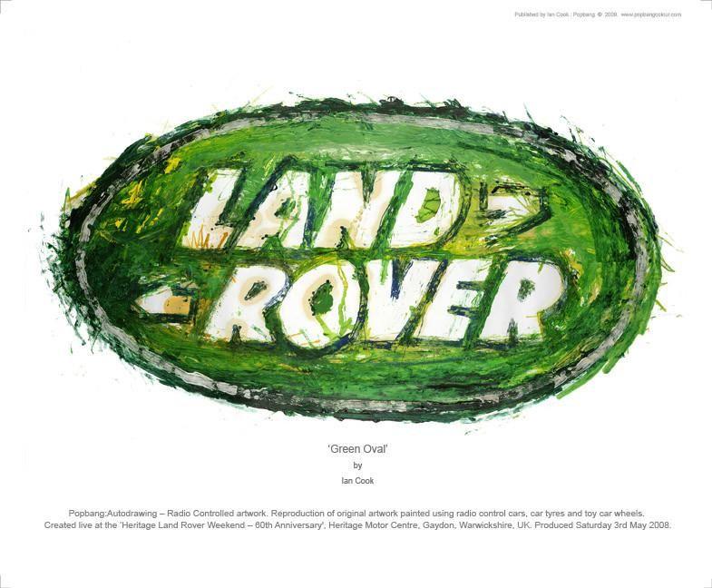 Car Green Oval Logo - Land Rover - Green Oval