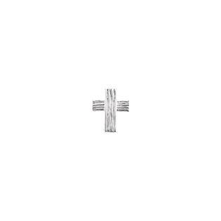 Rugged Cross Logo - Jewelryweb 14k White Gold 18x14.5mm Polished Rugged Cross Lapel Pin