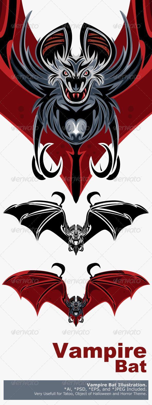 Vampire Bat Logo - Vampire Bat. Fonts Logos Icons. Typography Design, Ppt Template