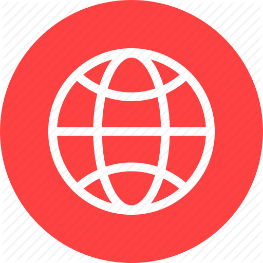Red World Logo - Circle, earth, globe, planet, red, world icon