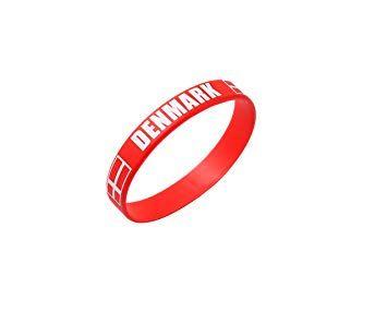 Red World Logo - Komonee Denmark Red World Cup Olympics Silicone Wristband Pack of 1