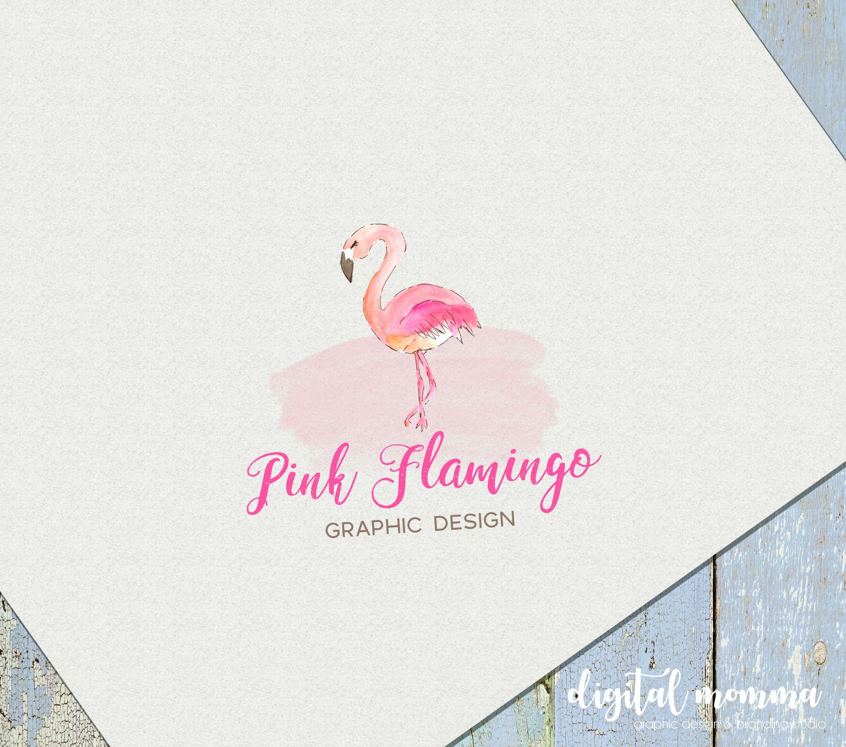 Flamingo Logo - Premade Pink Flamingo Logo Design Flamingo Logo Flamingo | Etsy